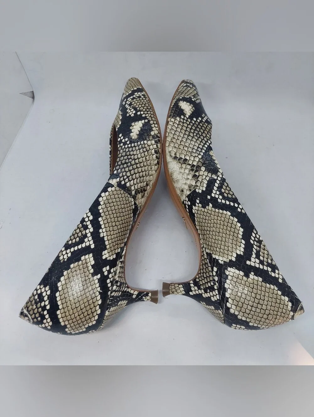 Vionic Josie Snake Pointed Toe Kitten Heel Pumps Casual Shoes Womens Size 8.5